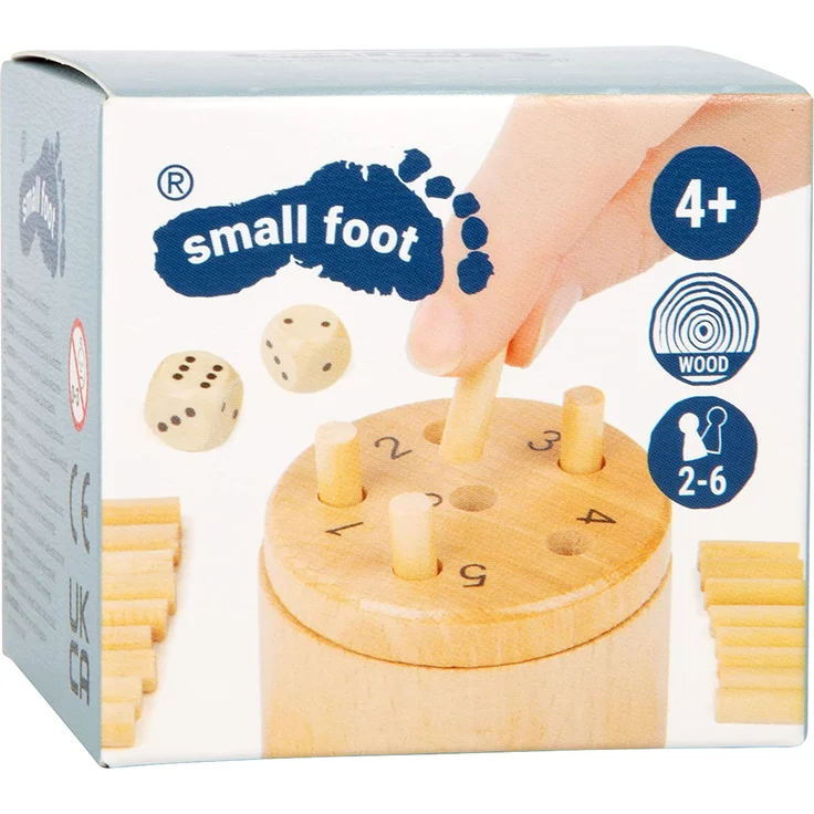 Small Foot 11365 Würfelspiel 6 Raus, Logikspiel für 2-6 Personen, Gesellschafspiel für die ganze Familie, 39-TLG Spielzeug, Mehrfarbig - Preisvergleich – Bild 4