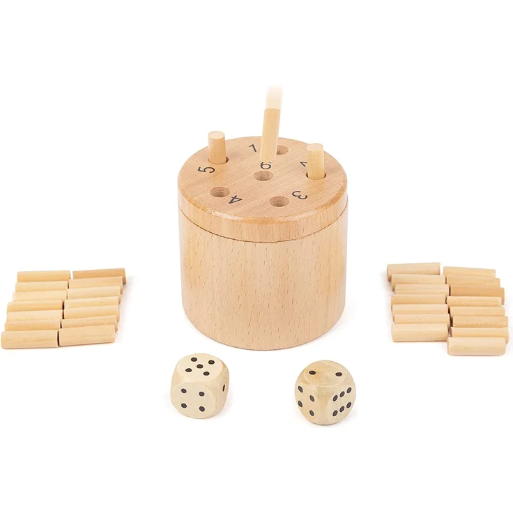 Small Foot 11365 Würfelspiel 6 Raus, Logikspiel für 2-6 Personen, Gesellschafspiel für die ganze Familie, 39-TLG Spielzeug, Mehrfarbig - Preisvergleich – Bild 1