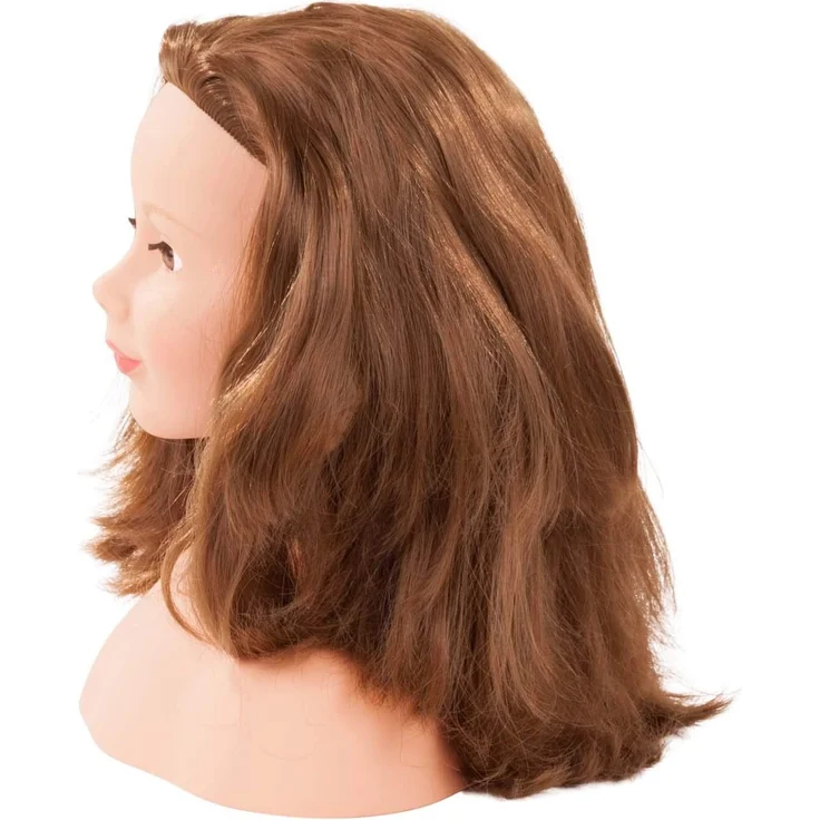 Götz 1192053 Haarwerk mit braunen Haaren und braunen Augen - 28 cm hoher Frisierkopf- und Schminkkopf in 58-teiligen Set - geeignet für Mädchen ab 3 Jahren – Bild 2