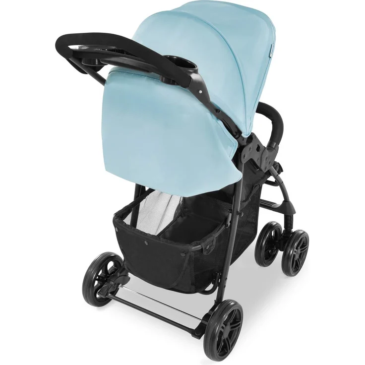 Hauck Kombi Kinderwagen Shopper Trioset inkl. Babywanne, Babyschale, Sitz mit Liegefunktion, Getränkehalter und Ablage, bis 25 kg, Klein Zusammenklappbar, Hellblau – Bild 24