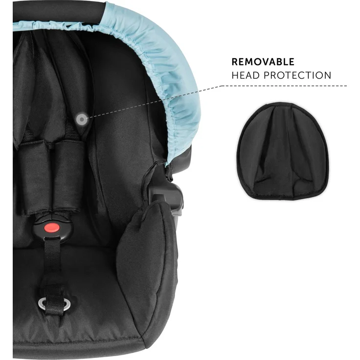 Hauck Kombi Kinderwagen Shopper Trioset inkl. Babywanne, Babyschale, Sitz mit Liegefunktion, Getränkehalter und Ablage, bis 25 kg, Klein Zusammenklappbar, Hellblau – Bild 16