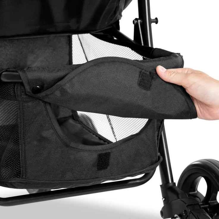 Hauck Kombi Kinderwagen Shopper Trioset inkl. Babywanne, Babyschale, Sitz mit Liegefunktion, Getränkehalter und Ablage, bis 25 kg, Klein Zusammenklappbar, Hellblau – Bild 36