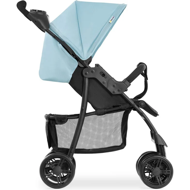 Hauck Kombi Kinderwagen Shopper Trioset inkl. Babywanne, Babyschale, Sitz mit Liegefunktion, Getränkehalter und Ablage, bis 25 kg, Klein Zusammenklappbar, Hellblau – Bild 54