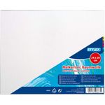 Stylex 28667 - Malkarton, 24 x 30 cm, Karton 3 mm stark, mit 100 % Baumwollgewebe bespannt, weiß grundiert, für Öl-, Acryl- und Temperafarben, Gouache - Malerei und Serviettentechnik