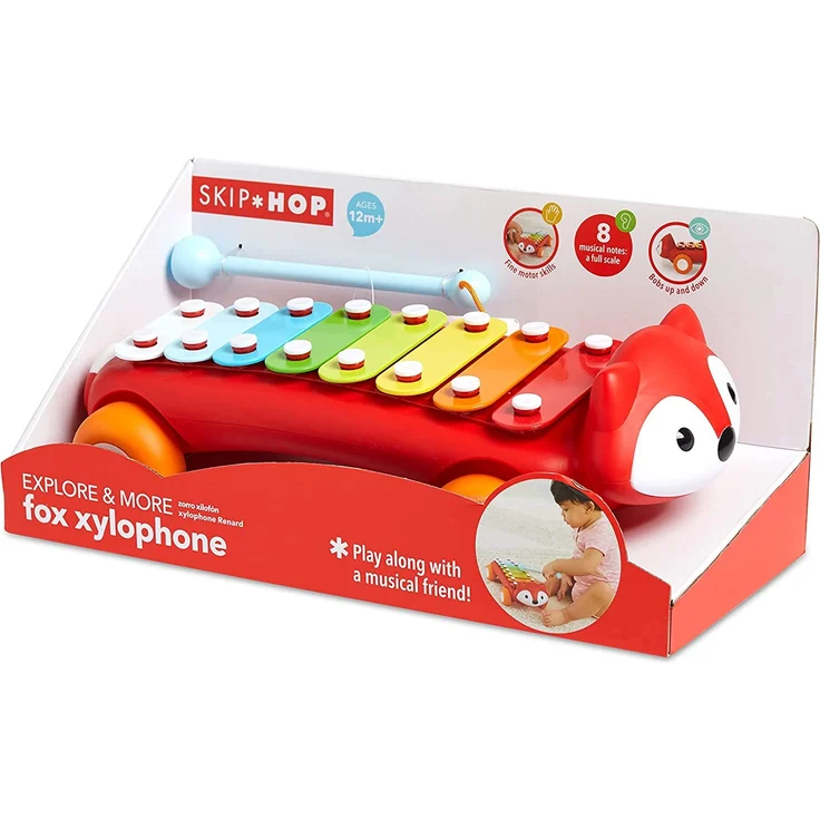 Skip Hop Explore & More Fuchs Xylophon, Musikinstrument für Kinder, mehrfarbig – Bild 8