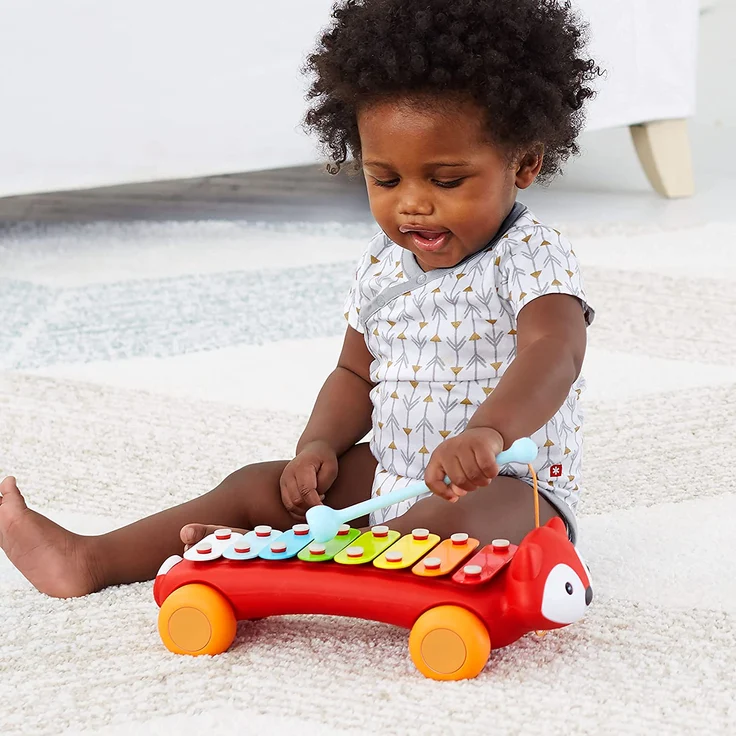 Skip Hop Explore & More Fuchs Xylophon, Musikinstrument für Kinder, mehrfarbig – Bild 3