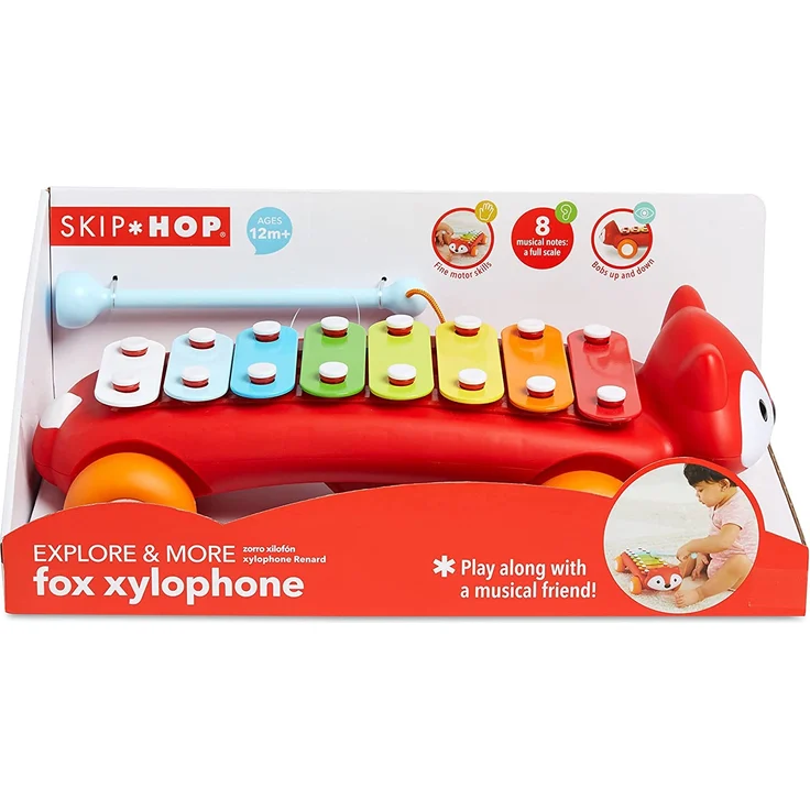 Skip Hop Explore & More Fuchs Xylophon, Musikinstrument für Kinder, mehrfarbig – Bild 7