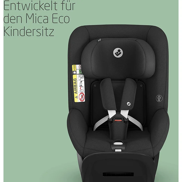 Maxi-Cosi Mica Eco Einlage für Neugeborene, ab der Geburt bis ca. 3 Monate, von 40-60 cm, passend für den drehbaren Kindersitz Mica Eco, Schwarz – Bild 5