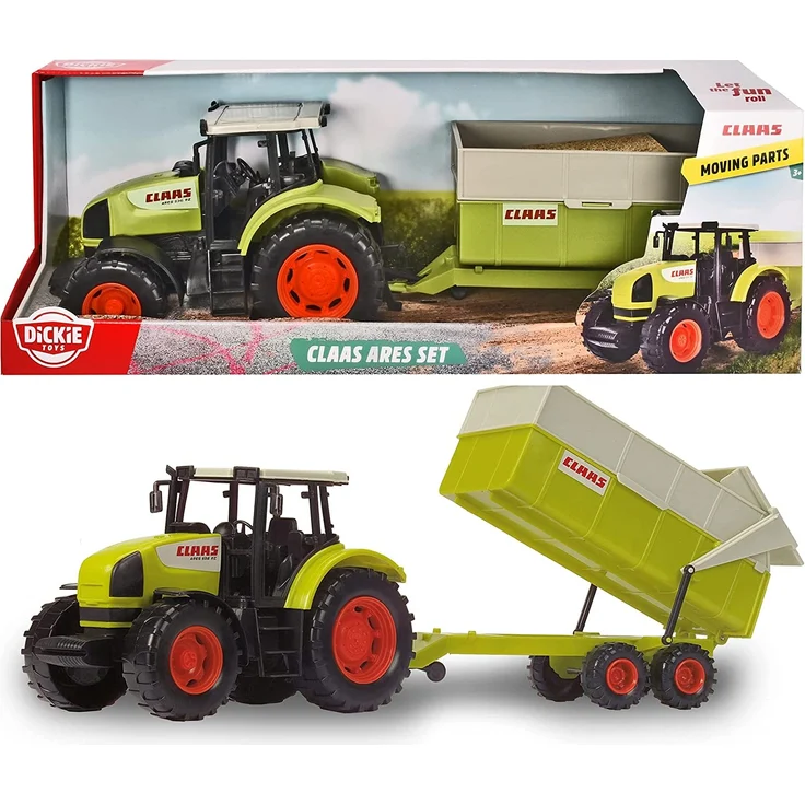 Dickie Toys CLAAS Ares Set, großer Traktor mit Anhänger und Kippmechanismus, 57 cm lang, für Kinder ab 3 Jahren – Bild 7