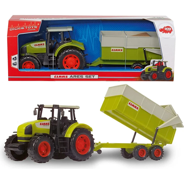 Dickie Toys CLAAS Ares Set, großer Traktor mit Anhänger und Kippmechanismus, 57 cm lang, für Kinder ab 3 Jahren – Bild 2