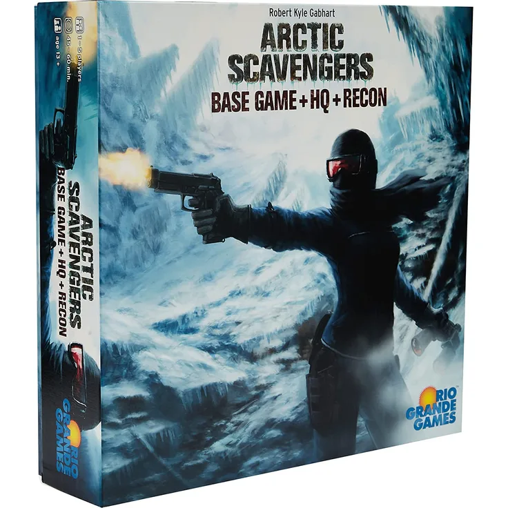 Rio Grande Games RIO515 Arctic Scavengers Brettspiel Basisspiel + HQ + Recon Erweiterungen