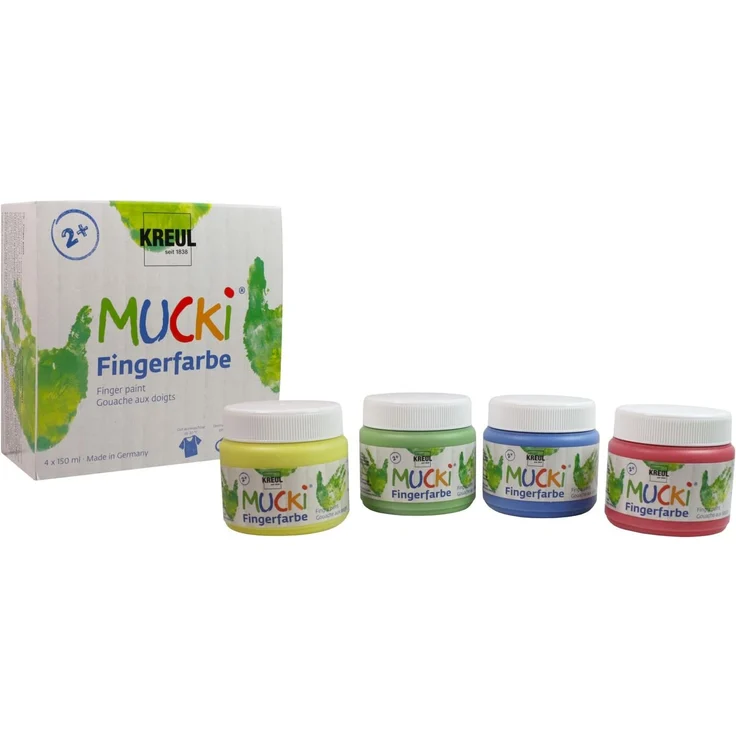 Kreul Mucki Fingerfarbe 4er Set je 50 ml – Bild 2