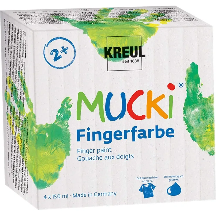 Kreul Mucki Fingerfarbe 4er Set je 50 ml