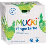 Kreul Mucki Fingerfarbe 4er Set je 50 ml