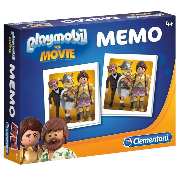 Clementoni 18067 Clementoni-18067-Memo Kompakt-Playmobil The Movie, lernspielzeug, Mehrfarben