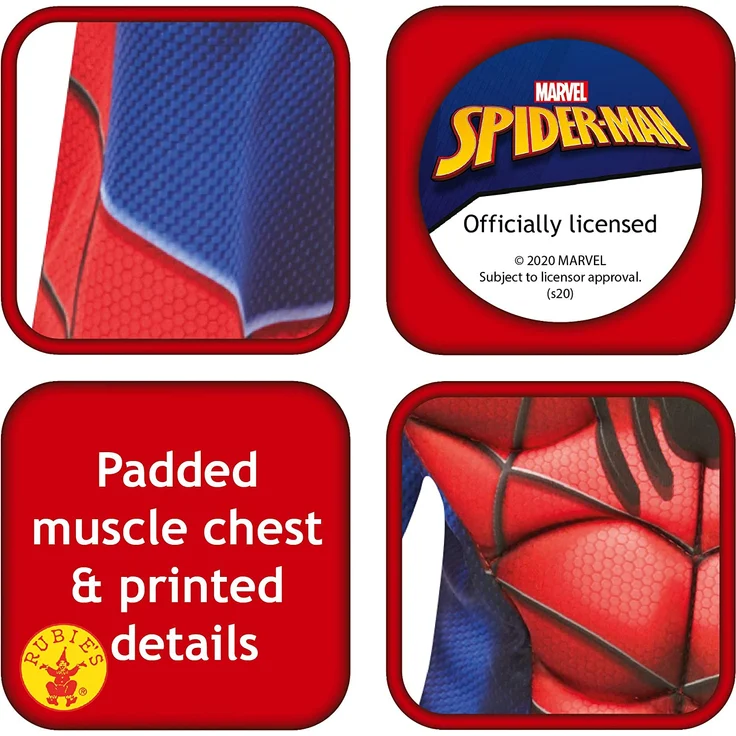Rubies 640895 Spiderman Offizielles Marvel Spider Man, Deluxe Kind costume-age Höhe 140 cm, Jungen, 9-10 – Bild 6