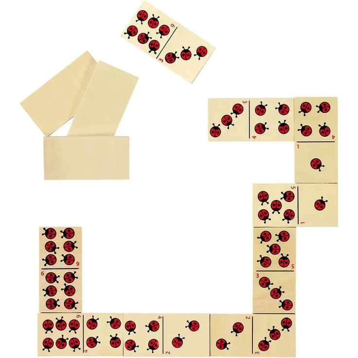 Goki 56716 - Dominospiel - Marienkäfer