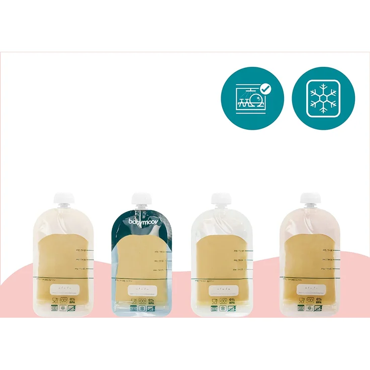 Babymoov ISY Pouches wiederverwendbare Quetschbeutel 150ml aus recycletem Kunststoff, 20er Set – Bild 4