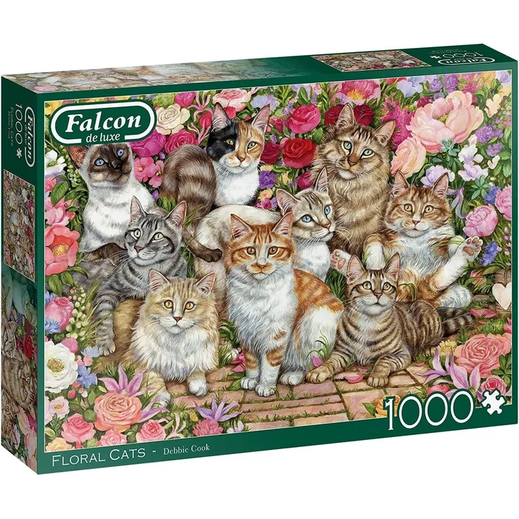 puzzle Floral Cats 1000 Teile