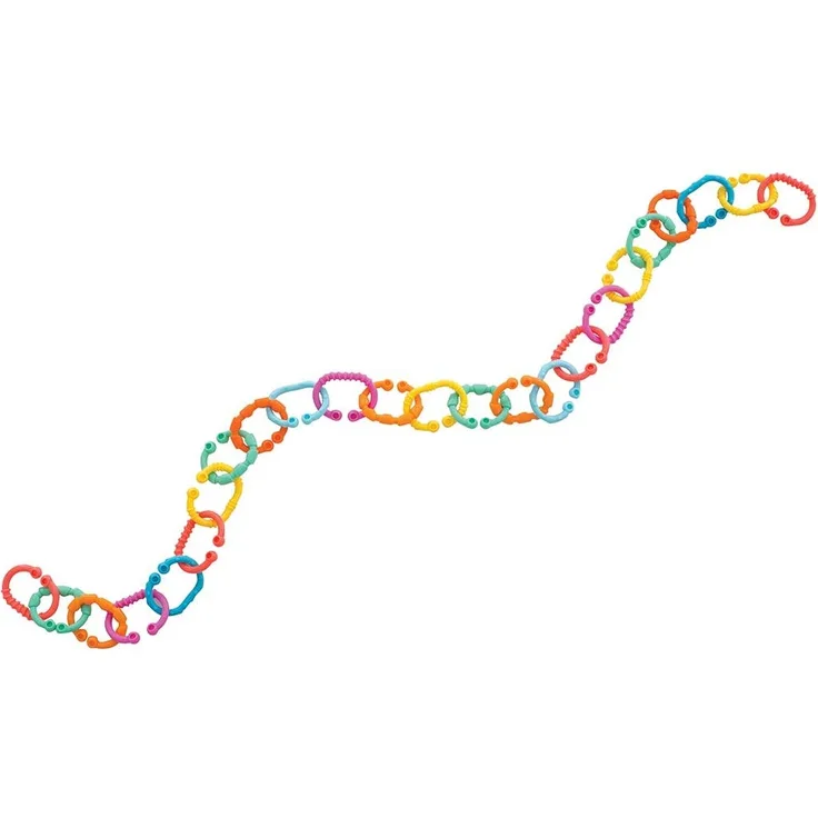 Playgro Kinderwagenkette, 24-teilig, Ab 3 Monaten, Loopy Links, Bunt, 40134