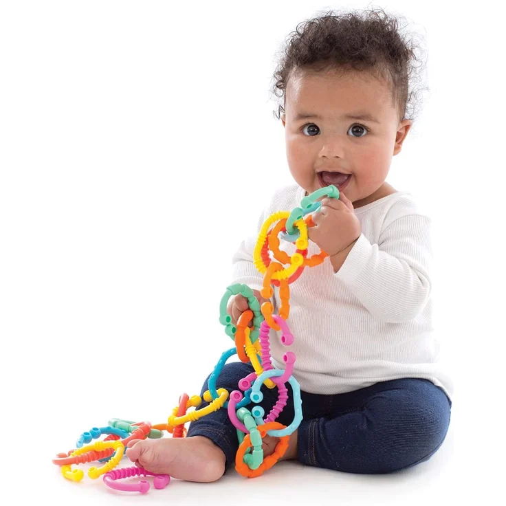 Playgro Kinderwagenkette, 24-teilig, Ab 3 Monaten, Loopy Links, Bunt, 40134 – Bild 3