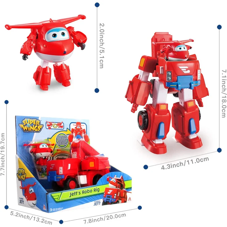 Auldey eu720311 Super Wings – jett' S Robo Rig – Fahrzeug verwandelbar, Roboter, 18 cm - Preisvergleich – Bild 7