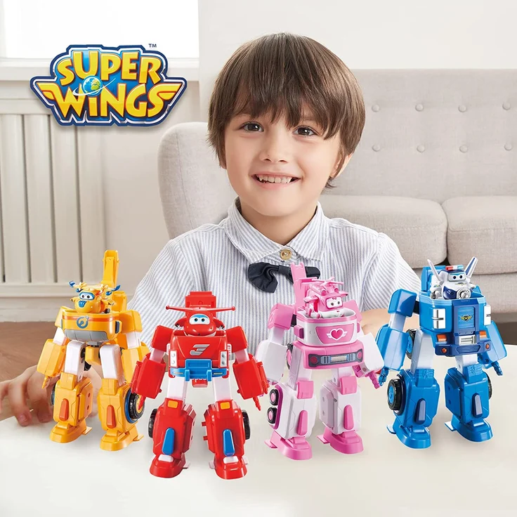 Auldey eu720311 Super Wings – jett' S Robo Rig – Fahrzeug verwandelbar, Roboter, 18 cm - Preisvergleich – Bild 6