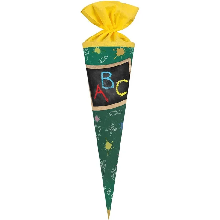 Nestler Schultüte 70cm Rund Schulanfang Tafel Zuckertüte Einschulung Filz-Verschluss