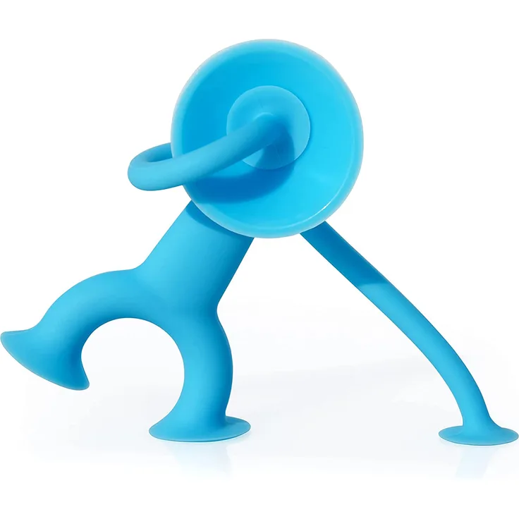 MOLUK 43201 OOGI Junior, elastische Stretch-Figur mit Saugnäpfen, aus Silikon, kreativer Spielspaß für Kinder ab 3 Jahren, Motorikspielzeug, blau, one Size