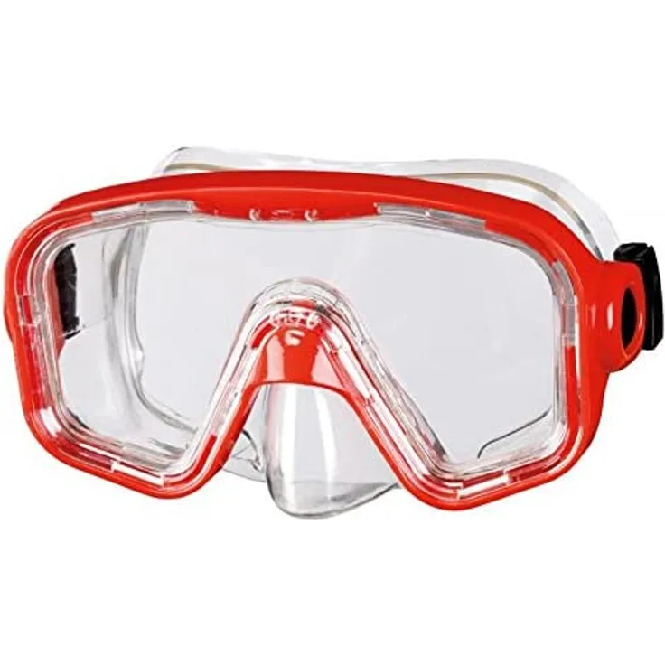 BECO-Beermann 99003-5 Erwachsene Halbe Gesichtsmaske Schnorcheln Polycarbonat Rot Transparent 12 Jahr(e)