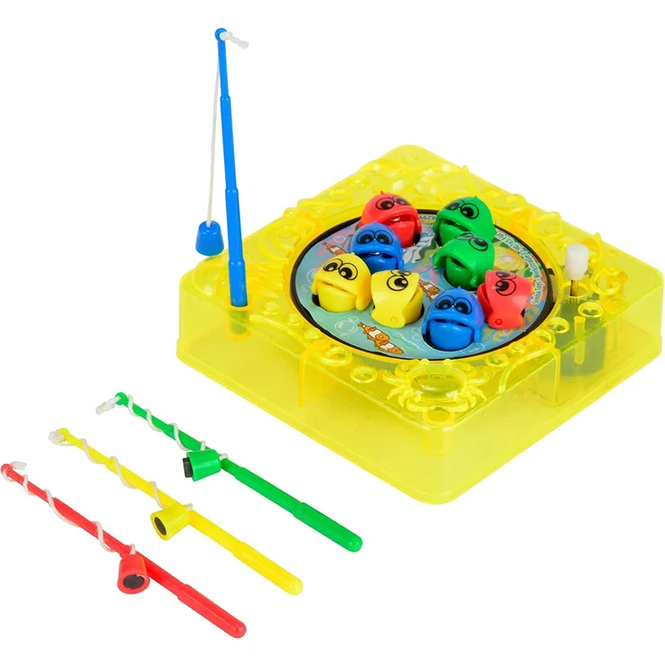 Noris 606062999 - Angelspiel mit Aufziehfunktion (Farbauswahl nicht möglich) - Set mit 8 Fischen und 4 Angeln, ab 3 Jahren – Bild 3