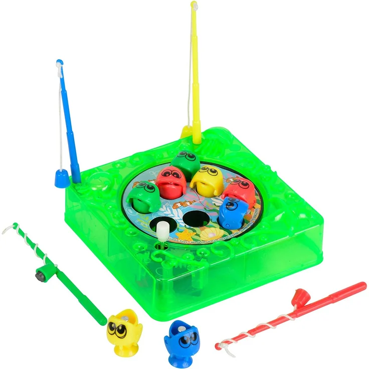 Noris 606062999 - Angelspiel mit Aufziehfunktion (Farbauswahl nicht möglich) - Set mit 8 Fischen und 4 Angeln, ab 3 Jahren – Bild 5