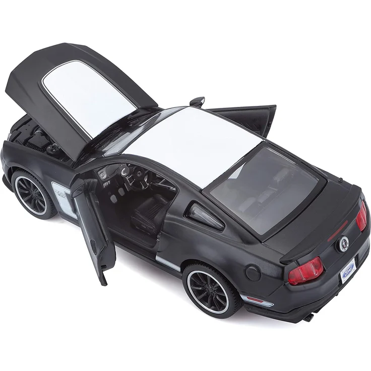Maisto Ford Mustang Boss 302: Originalgetreues Modellauto 1:24, mit Türen und Motorhaube zum Öffnen, Fertigmodell, schwarz (531269M) – Bild 5