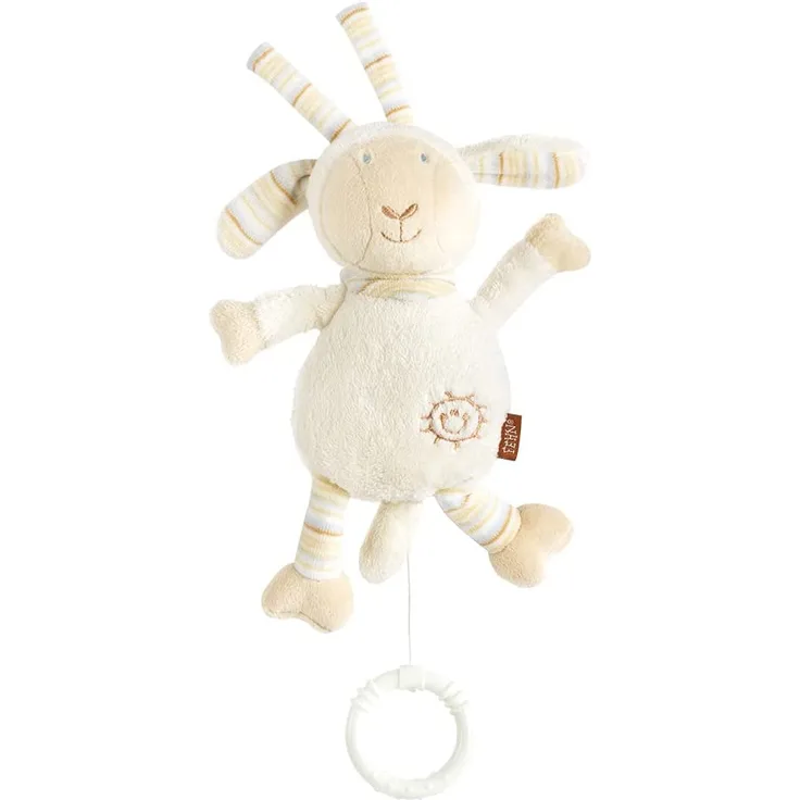 Fehn Spieluhr Schaf Baby Love - Musikspielzeug mit herausnehmbaren Spielwerk & schöner Melodie in weicher Nicki-Qualität - 18 cm