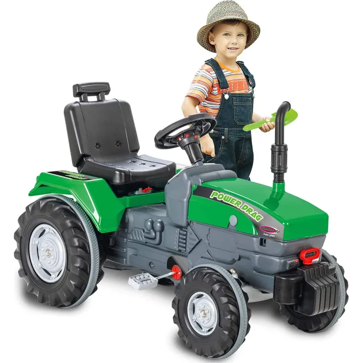 Trettraktor Power Drag grün