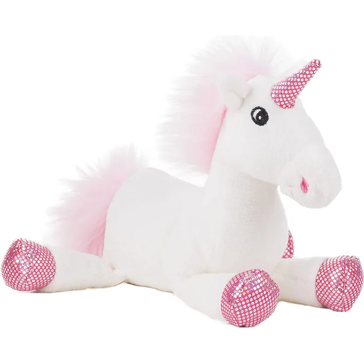 Schaffer 5521 Shiny Plüsch Einhorn, weiß/pink, 22 cm