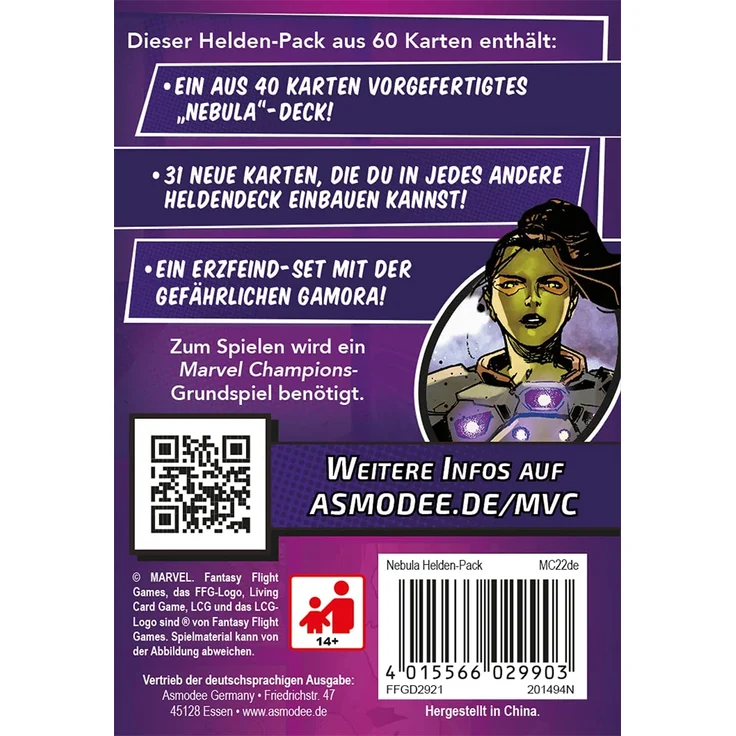Asmodee Marvel Champions: Das Kartenspiel - Nebula, Helden Erweiterung, Deckbau, Deutsch – Bild 2