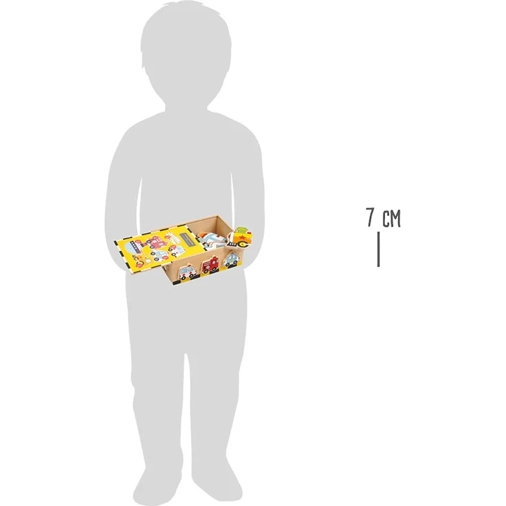 small foot 1591 Puzzle-Box „Fahrzeuge“ aus Holz, schult die Feinmotorik sowie Farb-und Formerkennung, ab 2 Jahren – Bild 5
