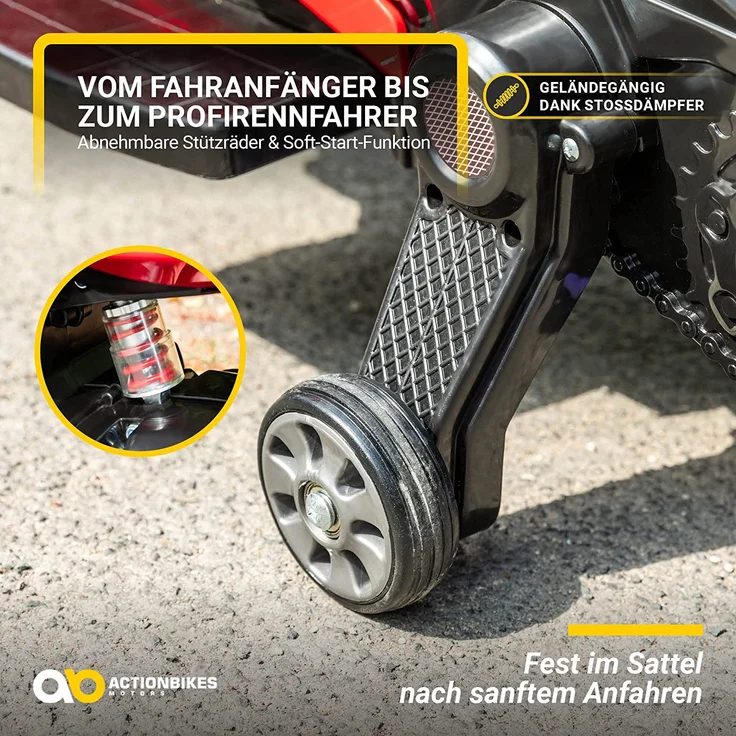 Elektromotorrad Ducati Style Kinderauto Kinderbike Elektrofahrzeug Spielzeug 35W (Rot) – Bild 5
