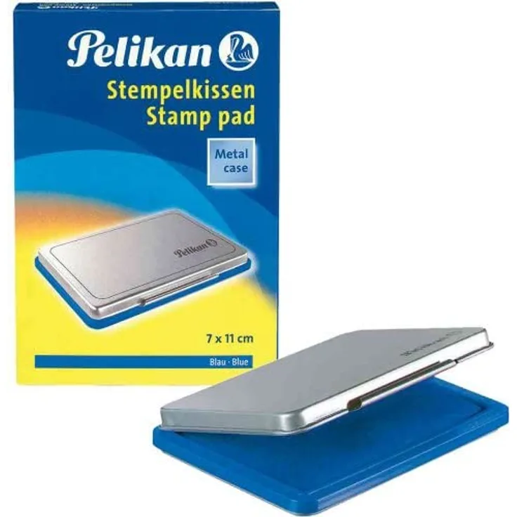Stempelkissen 2 grün Metallic-Gehäuse 7x11 cm