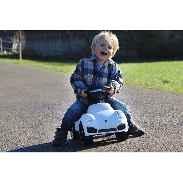 Jamara - Rutschfahrzeug, Porsche 911, weiß – Bild 2