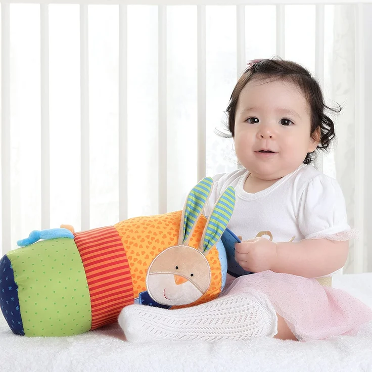 sigikid, Mädchen und Jungen, Krabbelrolle Hase, PlayQ, Mehrfarbig, 40609 – Bild 2