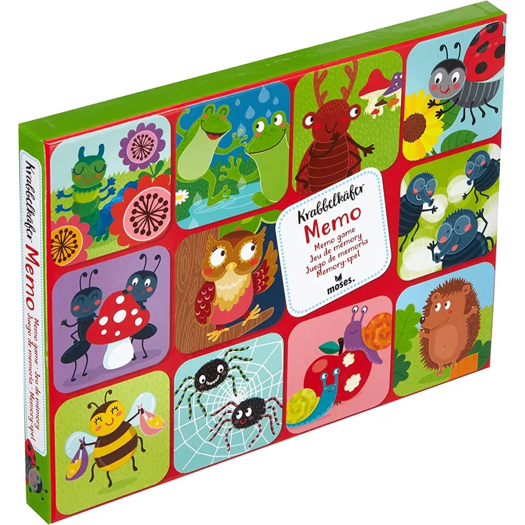 Moses 16119 Krabbelkäfer Memo | Spieleklassiker für Kinder ab 3 Jahren, bunt