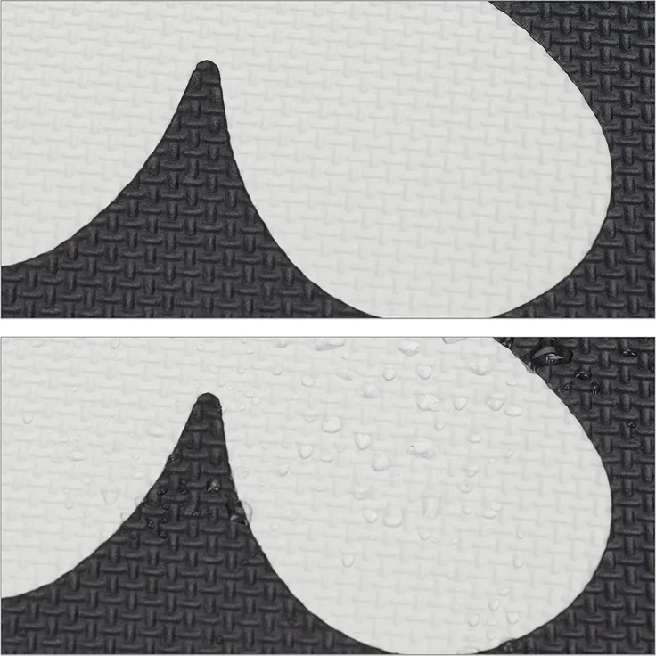 Relaxdays Puzzlematte 34-teilig, EVA Schaumstoff, schadstofffrei, 0,77 m², Spielmatte Rand, versch. Motive, grau/weiß – Bild 8