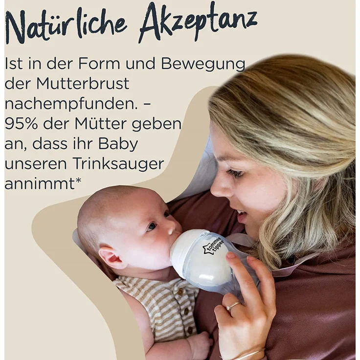 Tommee Tippee Babyflasche aus Glas, Ventil Anti-Kolik, Weicher Sauger, 0+ Monate, 250ml – Bild 6