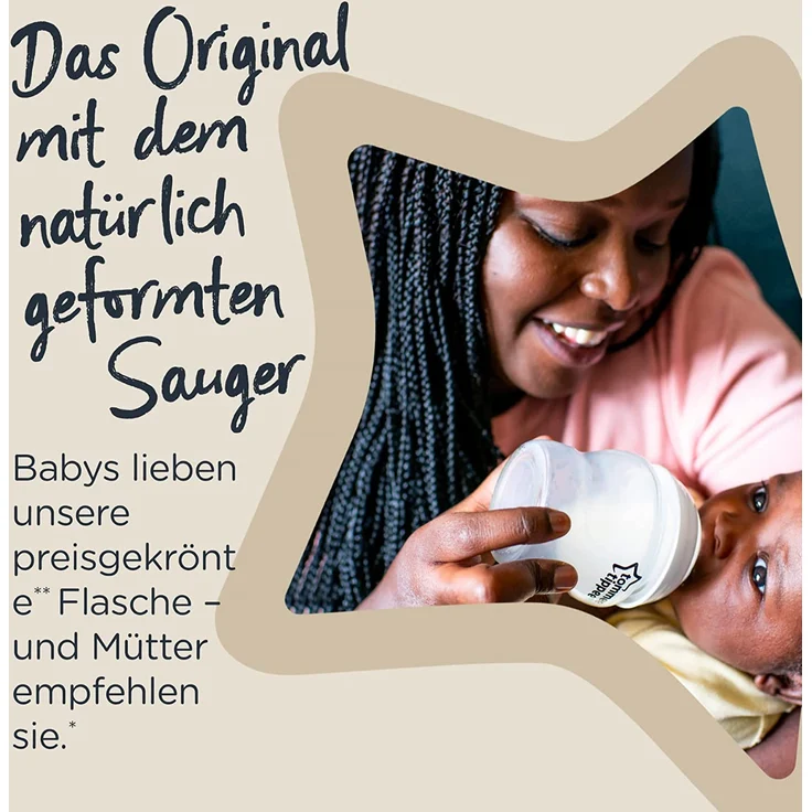 Tommee Tippee Babyflasche aus Glas, Ventil Anti-Kolik, Weicher Sauger, 0+ Monate, 250ml – Bild 4