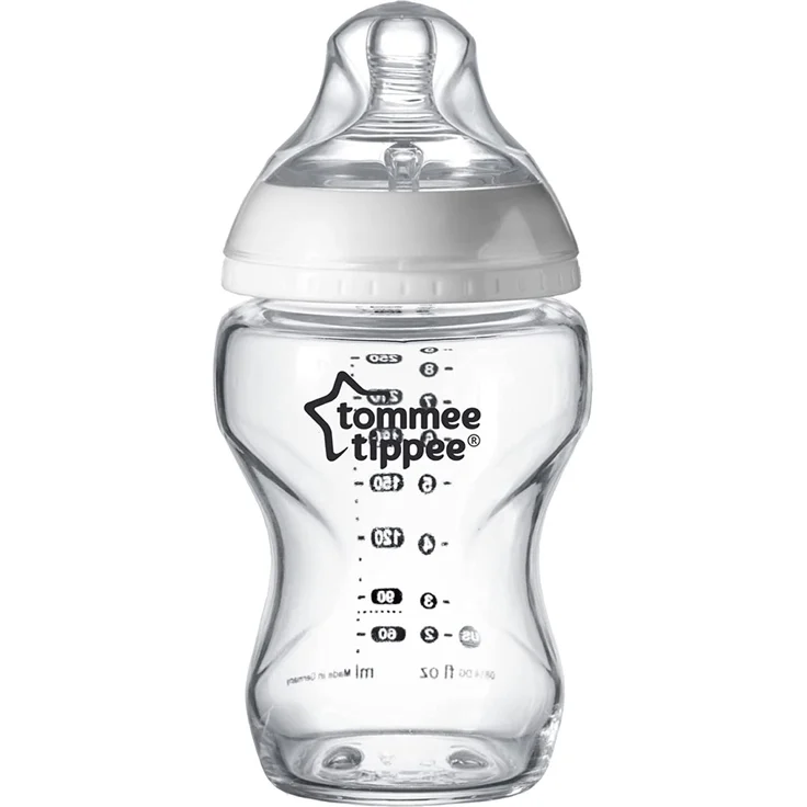 Tommee Tippee Babyflasche aus Glas, Ventil Anti-Kolik, Weicher Sauger, 0+ Monate, 250ml – Bild 3