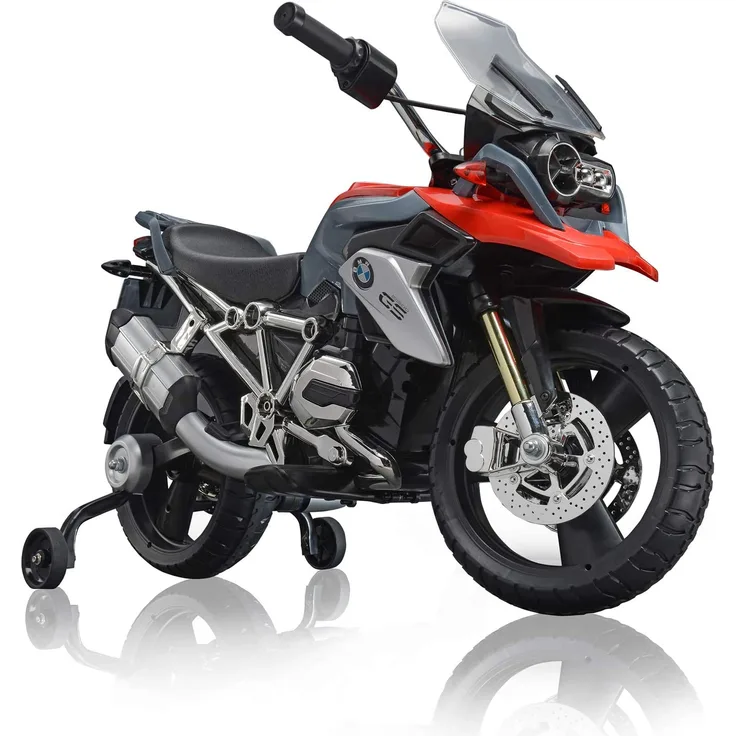 ROLLPLAY Premium Elektro-Motorrad, Für Kinder ab 3 Jahren, Bis max. 35 kg, 12-Volt-Akku, Bis zu 5 km/h, BMW R1200 GS Motorcycle, Rot