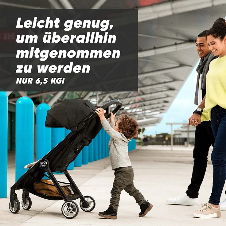 Baby Jogger City Tour 2 Reisebuggy | Kleiner, leichter und kompakter Buggy mit Einhandfalt | Shadow Grey (Grau) – Bild 4