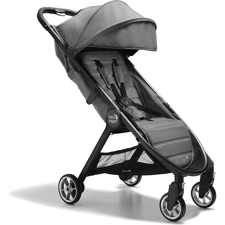Baby Jogger City Tour 2 Reisebuggy | Kleiner, leichter und kompakter Buggy mit Einhandfalt | Shadow Grey (Grau) – Bild 1